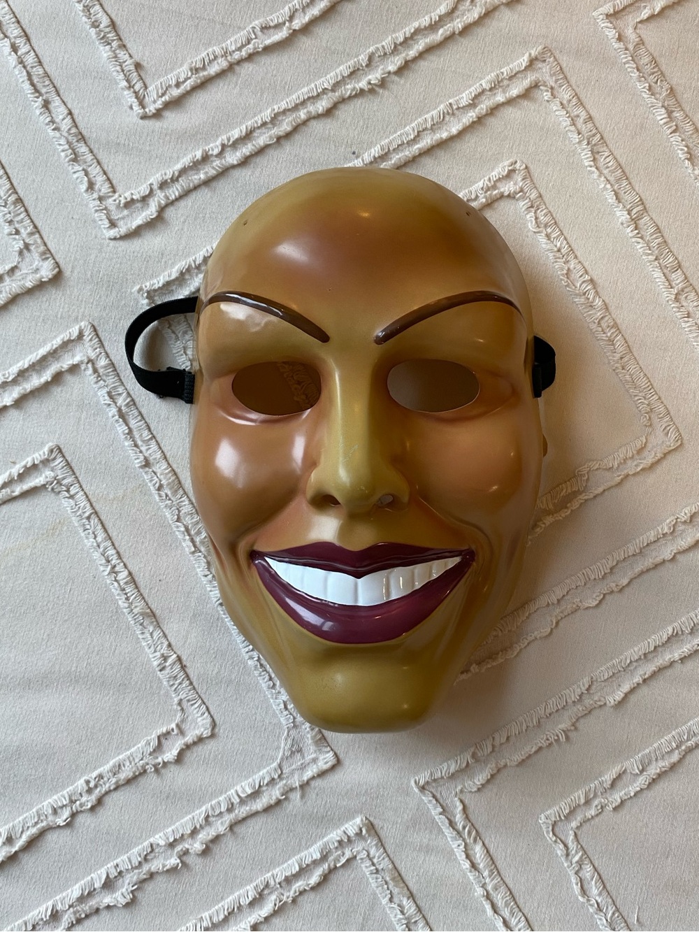“The Purge” Grin Mask, Creepy Smiling Woman Face Mask - Halloween Costume